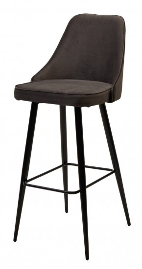 Барный стул NEPAL-BAR ГРАФИТ #14, велюр/ черный каркас (H=78cm) М-City в Заводоуковске - zavodoukovsk.mebel-74.com | фото