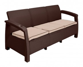 Диван Yalta Premium Sofa 3 Set (Ялта) шоколадный (+подушки под спину) в Заводоуковске - zavodoukovsk.mebel-74.com | фото