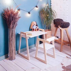 Комплект детской мебели стол и  два стула Я САМ "Лофт-Дуо" (Белый) в Заводоуковске - zavodoukovsk.mebel-74.com | фото