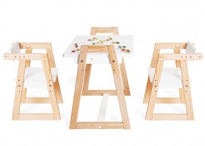 Комплект детской мебели стол и  два стула Я САМ "Лофт-Дуо" (Белый) в Заводоуковске - zavodoukovsk.mebel-74.com | фото