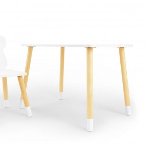 Комплект детской мебели стол и стул Корона (Белый/Белый/Береза) в Заводоуковске - zavodoukovsk.mebel-74.com | фото