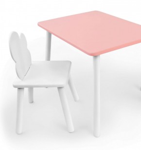 Комплект детской мебели стол и стул Облачко (Розывый/Белый/Белый) в Заводоуковске - zavodoukovsk.mebel-74.com | фото