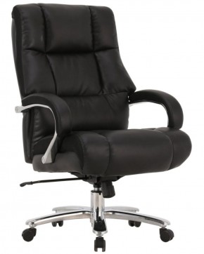 Кресло офисное BRABIX PREMIUM "Bomer HD-007" (рециклированная кожа, хром, черное) 531939 в Заводоуковске - zavodoukovsk.mebel-74.com | фото
