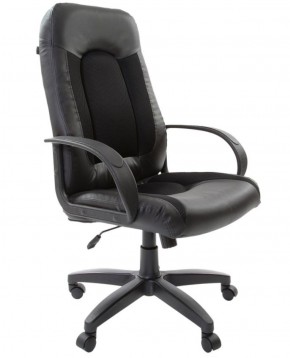 Кресло офисное BRABIX "Strike EX-525" (экокожа черная, ткань черная) 531381 в Заводоуковске - zavodoukovsk.mebel-74.com | фото