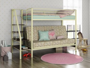 Кровать двухъярусная с диваном "Мадлен-3" (Белый/Фиолетовы) в Заводоуковске - zavodoukovsk.mebel-74.com | фото