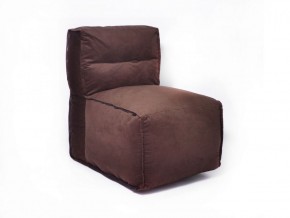 Прямое модульное бескаркасное кресло Комфорт (Шоколад велюр) в Заводоуковске - zavodoukovsk.mebel-74.com | фото