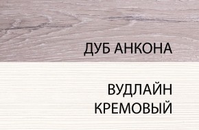 Шкаф 1D, OLIVIA, цвет вудлайн крем/дуб анкона в Заводоуковске - zavodoukovsk.mebel-74.com | фото