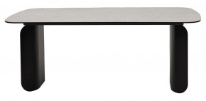 Стол NORD 200 TL-102 Бежевый мрамор, испанская керамика / черный каркас, ®DISAUR в Заводоуковске - zavodoukovsk.mebel-74.com | фото