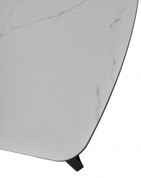 Стол RASMUS 160 TL-45 Белый мрамор, испанская керамика / черный каркас, ®DISAUR в Заводоуковске - zavodoukovsk.mebel-74.com | фото
